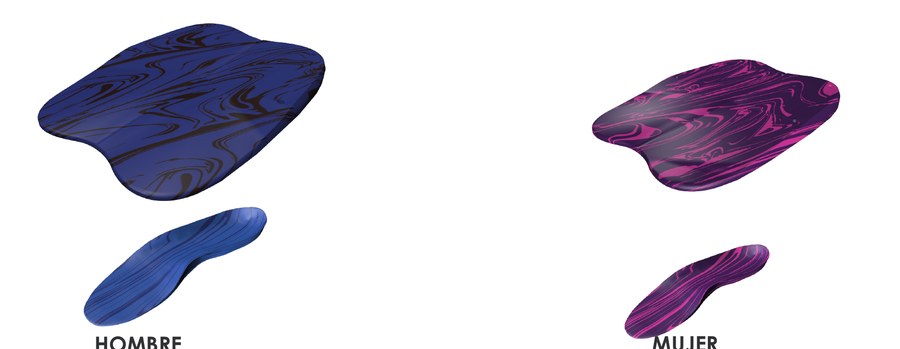 Material Rígida Material Rígida para plantillas - Hombre Azul Oscuro, Mujer Morado